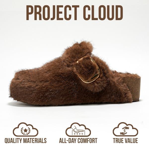 imageProject Cloud Clogs for Women Footwear  Memory Foam and NonSlip Platform Wedges Heels for Women Mules ampamp Clogs 2025  Comfortable Stylish SlipOn with Adjustable Straps RhonaBrown