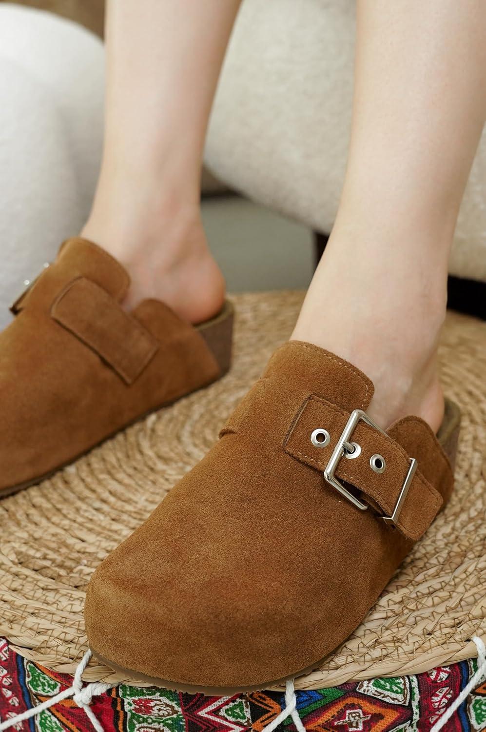 imageProject Cloud Clogs for Women Footwear  Memory Foam and NonSlip Platform Wedges Heels for Women Mules ampamp Clogs 2025  Comfortable Stylish SlipOn with Adjustable Straps RhonaChestnut