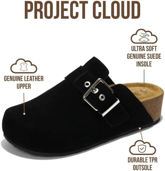 imageProject Cloud Clogs for Women Footwear  Memory Foam and NonSlip Platform Wedges Heels for Women Mules ampamp Clogs 2025  Comfortable Stylish SlipOn with Adjustable Straps RhonaBlack