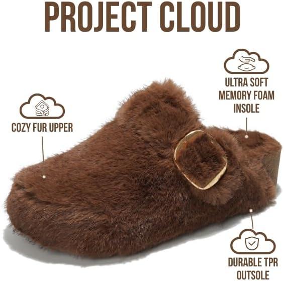 imageProject Cloud Clogs for Women Footwear  Memory Foam and NonSlip Platform Wedges Heels for Women Mules ampamp Clogs 2025  Comfortable Stylish SlipOn with Adjustable Straps RhonaBrown