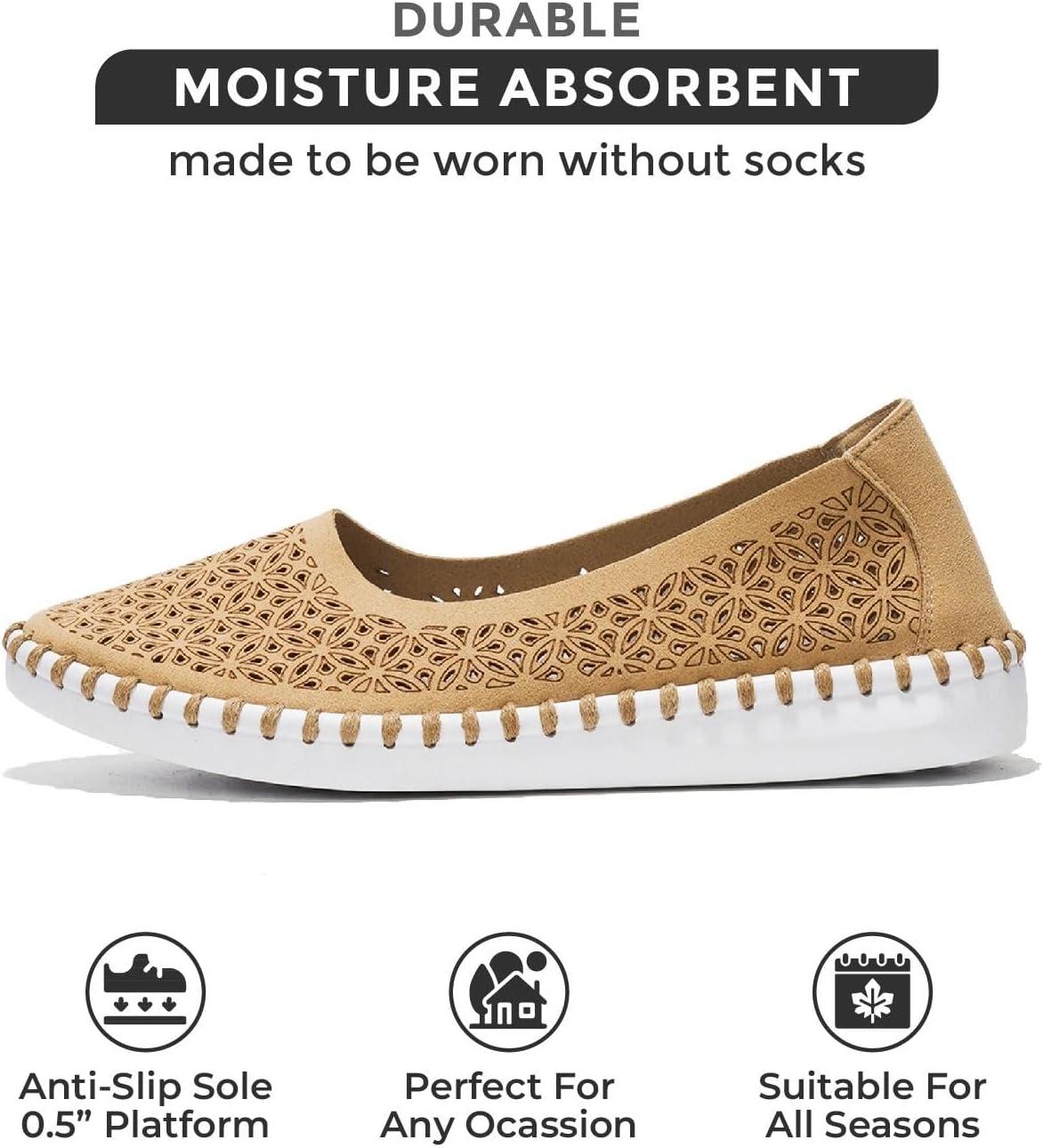 imageProject Cloud Flats for Women Footwear Memory Foam ampamp Flexible Outsole Loafers for Womens Fashion Sneakers  Womens Shoes Sockless Wear Machine Wash Shoes for Women Petunia