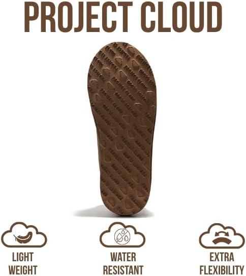 imageProject Cloud Genuine Leather Mens Slippers with Australian Shearling Lining ampamp Memory Foam Insole Outdoor ampamp House Slippers for Men  NonSlip Fuzzy Mens Shoes RelaxationTaupe