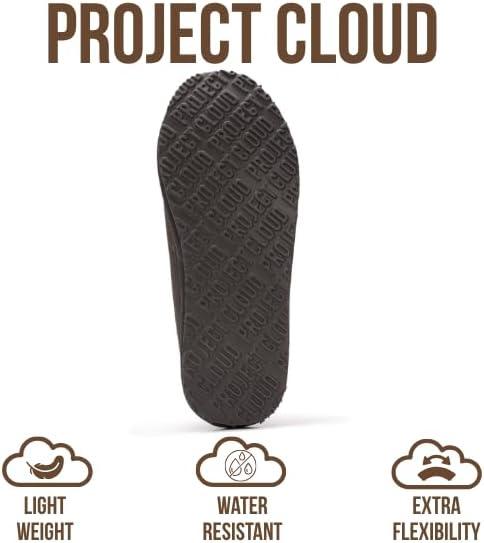 imageProject Cloud Genuine Leather Mens Slippers with Australian Shearling Lining ampamp Memory Foam Insole Outdoor ampamp House Slippers for Men  NonSlip Fuzzy Mens Shoes RelaxationGrey