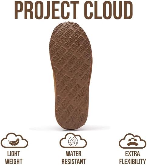 imageProject Cloud Genuine Leather Mens Slippers with Australian Shearling Lining ampamp Memory Foam Insole Outdoor ampamp House Slippers for Men  NonSlip Fuzzy Mens Shoes RelaxationChestnut