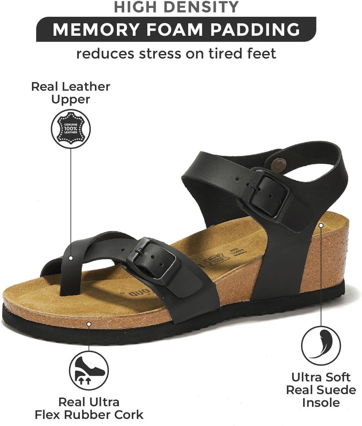 imageProject Cloud Genuine Leather Womens Sandals Wedge  Wedge Sandals ampamp Slippers  Memory Foam Women Footwear Beach Essentials NonSlip Sandals for Women 2025Blackbarrett