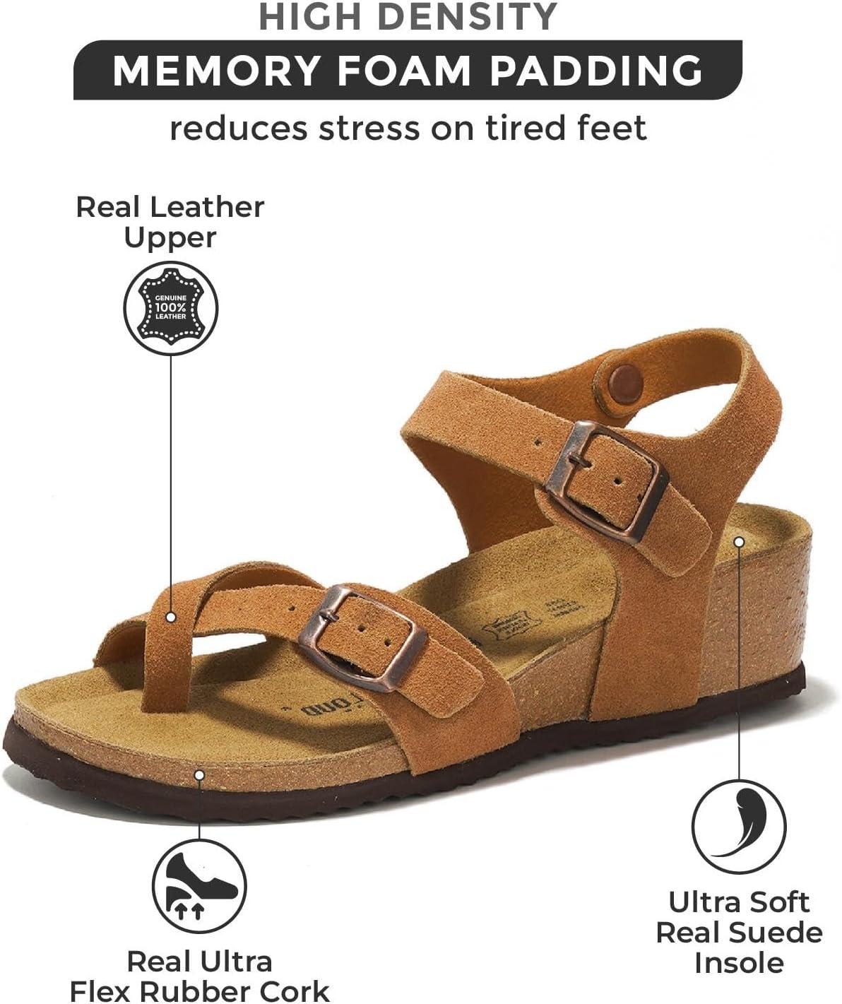 imageProject Cloud Genuine Leather Womens Sandals Wedge  Wedge Sandals ampamp Slippers  Memory Foam Women Footwear Beach Essentials NonSlip Sandals for Women 2025Chestnutbarrett