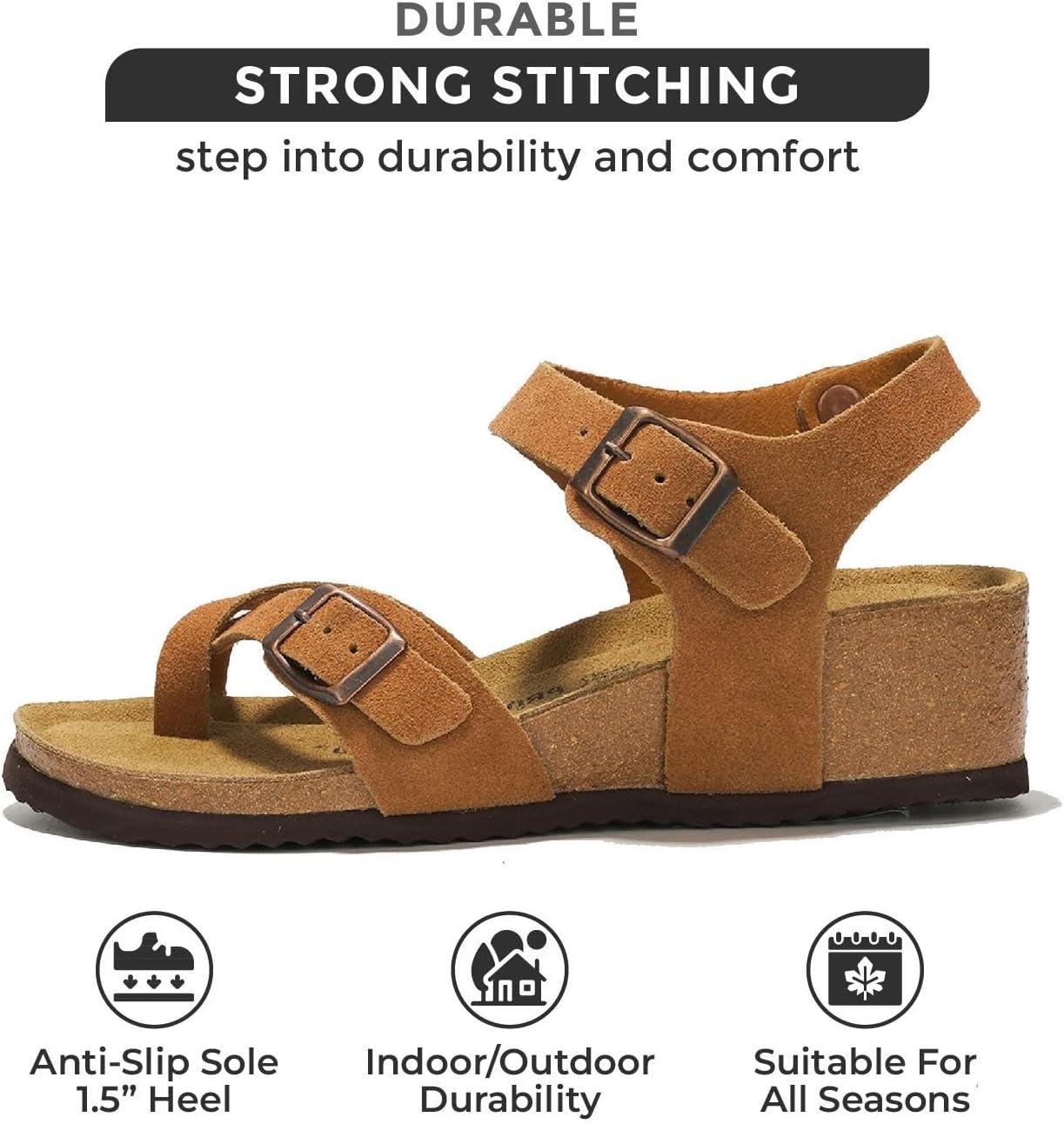 imageProject Cloud Genuine Leather Womens Sandals Wedge  Wedge Sandals ampamp Slippers  Memory Foam Women Footwear Beach Essentials NonSlip Sandals for Women 2025Chestnutbarrett