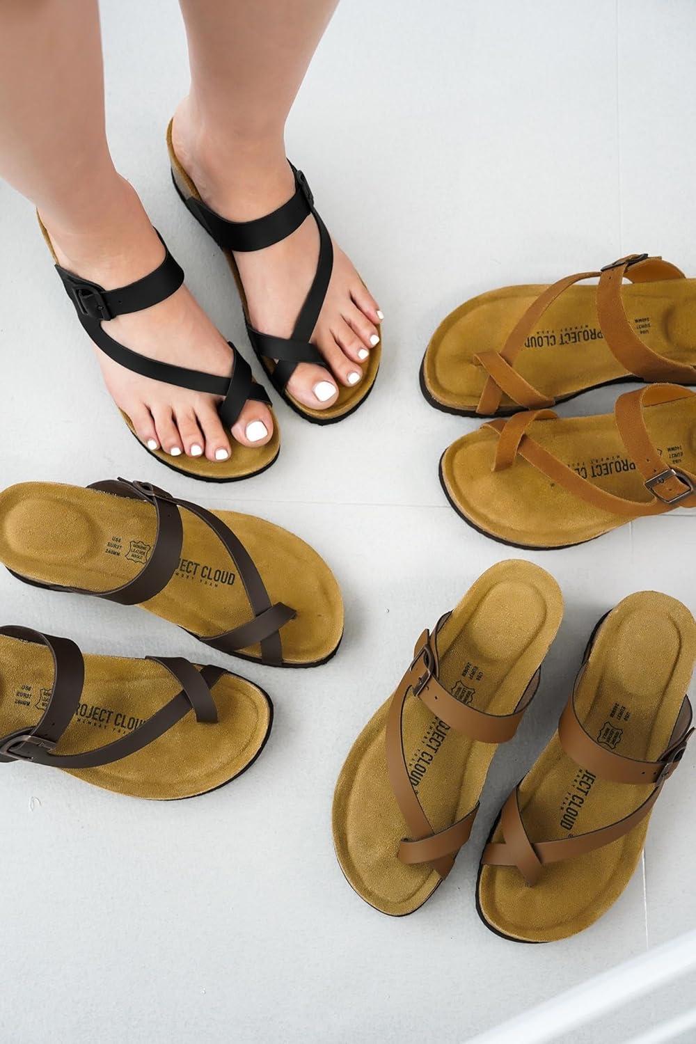 imageProject Cloud Genuine Leather Womens Sandals Wedge  Wedge Sandals ampamp Slippers  Memory Foam Women Footwear Beach Essentials NonSlip Sandals for Women 2025Tanbailey