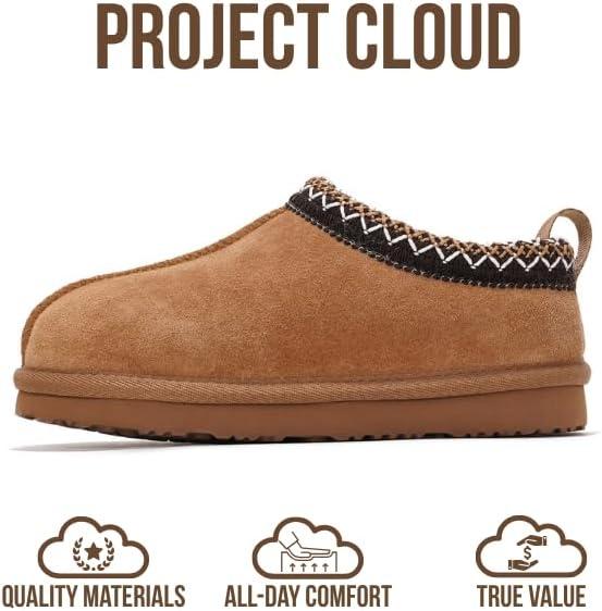 imageProject Cloud Genuine Leather ampamp Australian Shearling Slippers for Kids  Memory Foam Fuzzy ampamp NonSlip Fluffy Slippers Girls Footwear ampamp Boys Footwear Kids Unisex Shoe Dream WarmChestnut