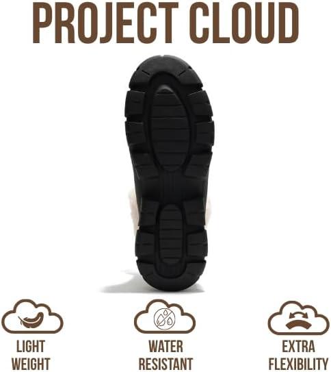 imageProject Cloud Snow Boots for Women Waterproof Genuine Leather 25quot Platform Wedge Boots  Memory Foam Fur Boots Winters Boots for Women NonSlip Rain Boots Womens Snow Boots LydiaBrown
