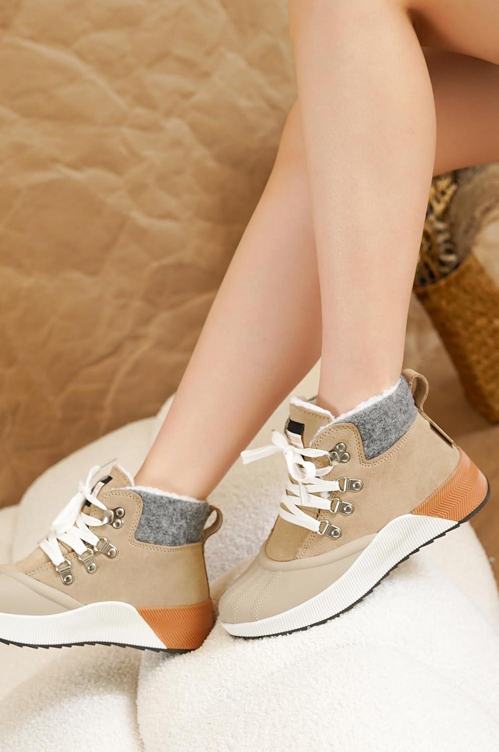 imageProject Cloud Waterproof Snow Boots for Women  Memory Foam Insole NonSlip Womens Snow Boots ampamp Winter Shoes with Shoe Lace  Lightweight Indoor Outdoor ShoesTaupehiker Upper