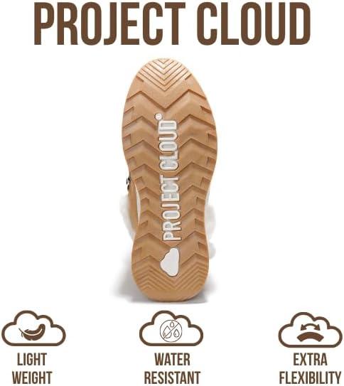 imageProject Cloud Waterproof Snow Boots for Women  Memory Foam Insole NonSlip Womens Snow Boots ampamp Winter Shoes with Shoe Lace  Lightweight Indoor Outdoor ShoesTaupehiker Upper