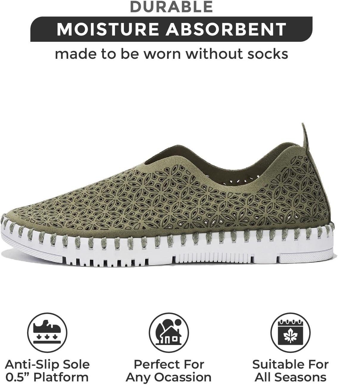 imageProject Cloud Womens Shoes  Lightweight Summer Loafers for Women with Memory Foam Insole  Breathable Womens Loafers  Perfect Summer Shoes for Women 2025 RoseOlive