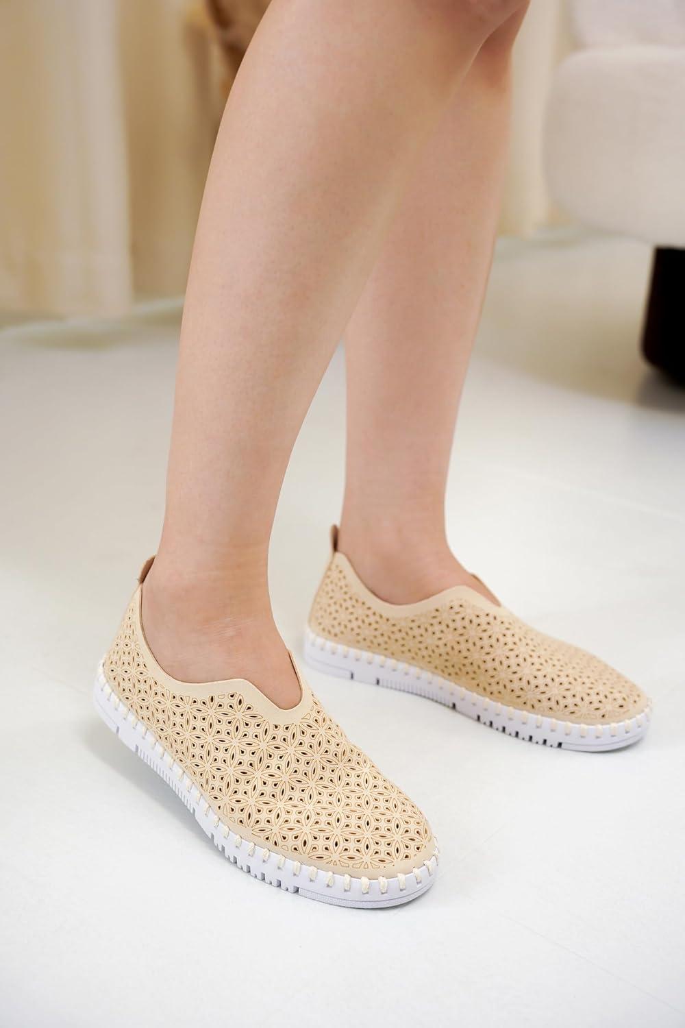 imageProject Cloud Womens Shoes  Lightweight Summer Loafers for Women with Memory Foam Insole  Breathable Womens Loafers  Perfect Summer Shoes for Women 2025 RoseWhite