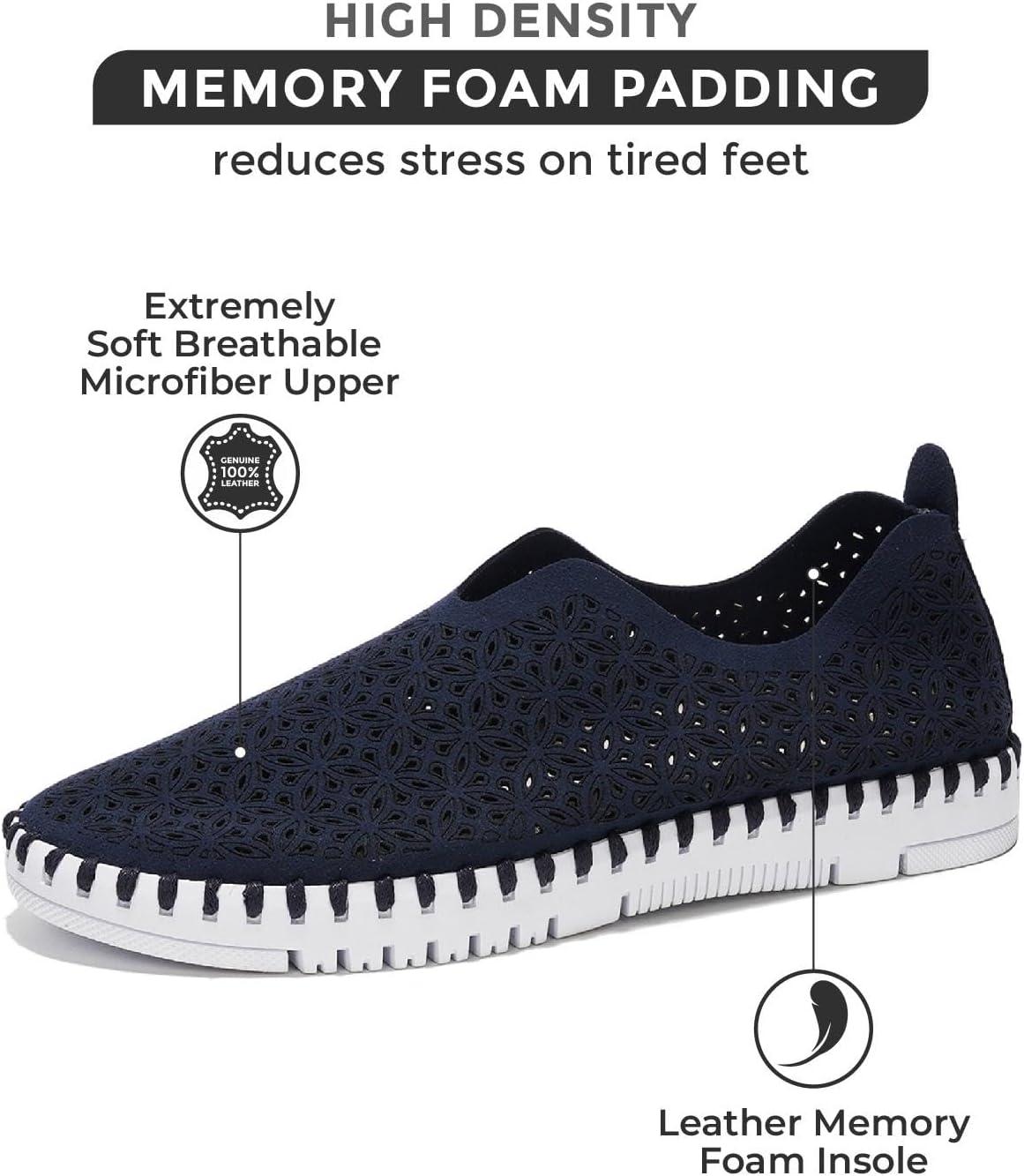 imageProject Cloud Womens Shoes  Lightweight Summer Loafers for Women with Memory Foam Insole  Breathable Womens Loafers  Perfect Summer Shoes for Women 2025 RoseNavy