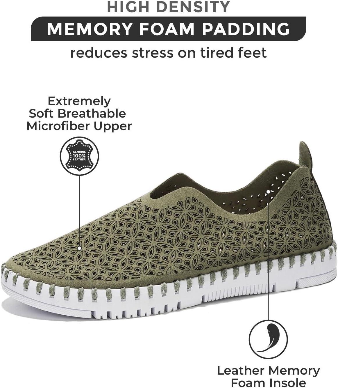 imageProject Cloud Womens Shoes  Lightweight Summer Loafers for Women with Memory Foam Insole  Breathable Womens Loafers  Perfect Summer Shoes for Women 2025 RoseOlive