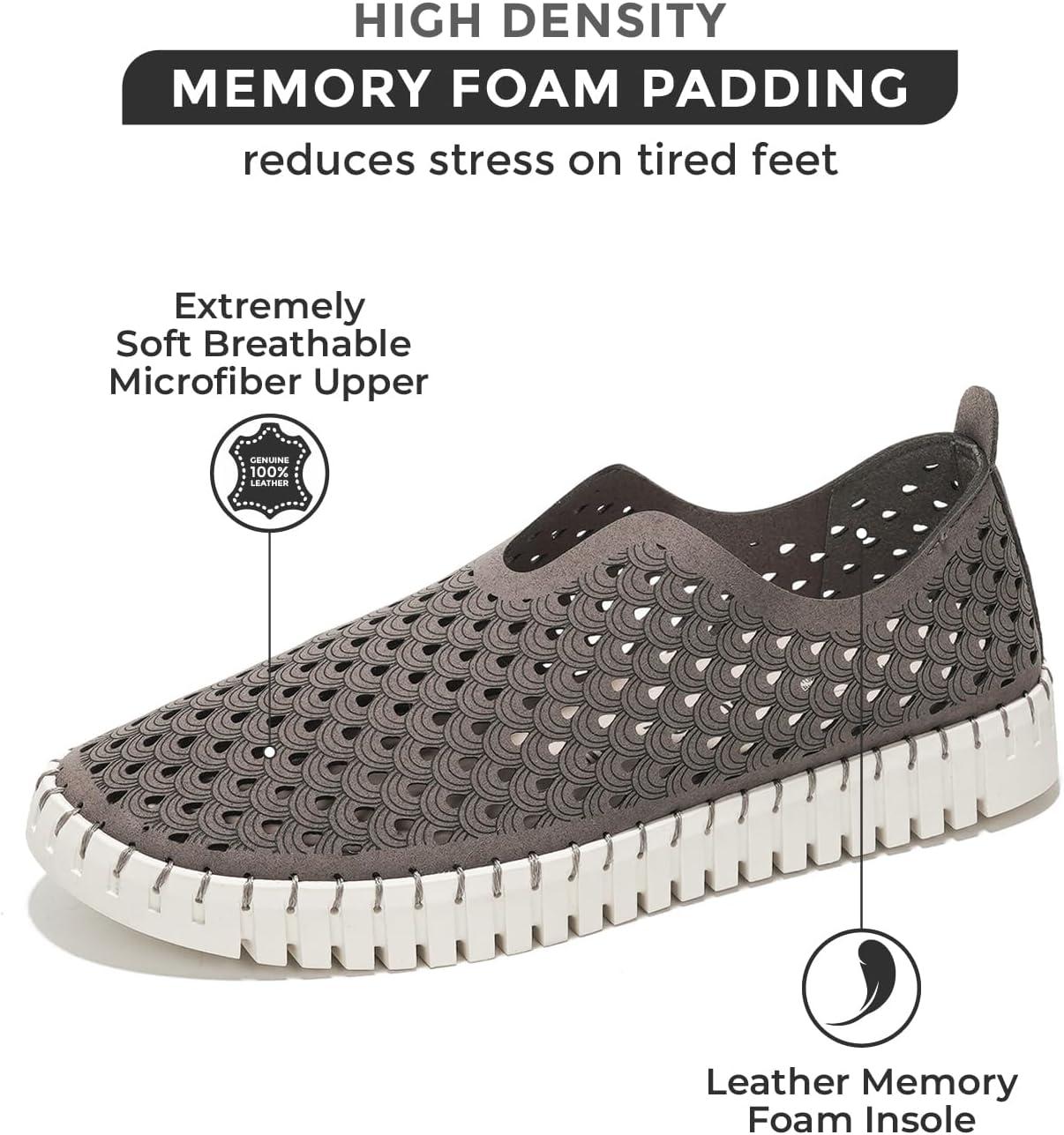 imageProject Cloud Womens Shoes  Lightweight Summer Loafers for Women with Memory Foam Insole  Stylish ampamp Comfortable Womens Loafers  Perfect Summer Shoes for Women 2025 LilyGrey