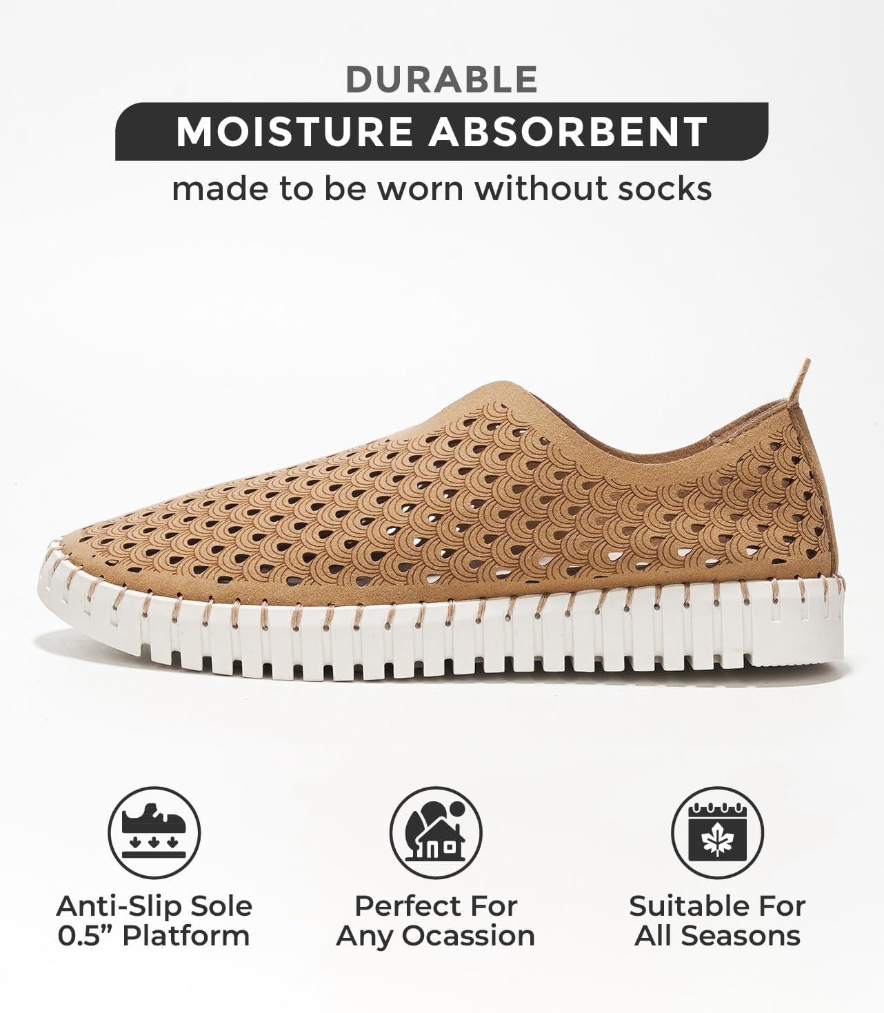 imageProject Cloud Womens Shoes  Lightweight Summer Loafers for Women with Memory Foam Insole  Stylish ampamp Comfortable Womens Loafers  Perfect Summer Shoes for Women 2025 LilyBeige