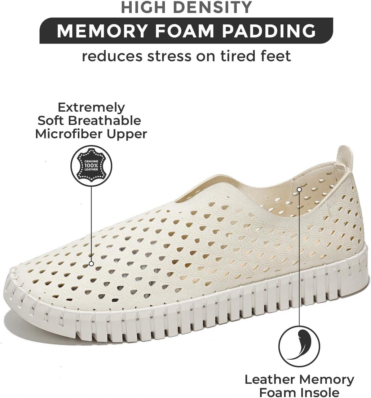 imageProject Cloud Womens Shoes  Lightweight Summer Loafers for Women with Memory Foam Insole  Stylish ampamp Comfortable Womens Loafers  Perfect Summer Shoes for Women 2025 LilyWhite