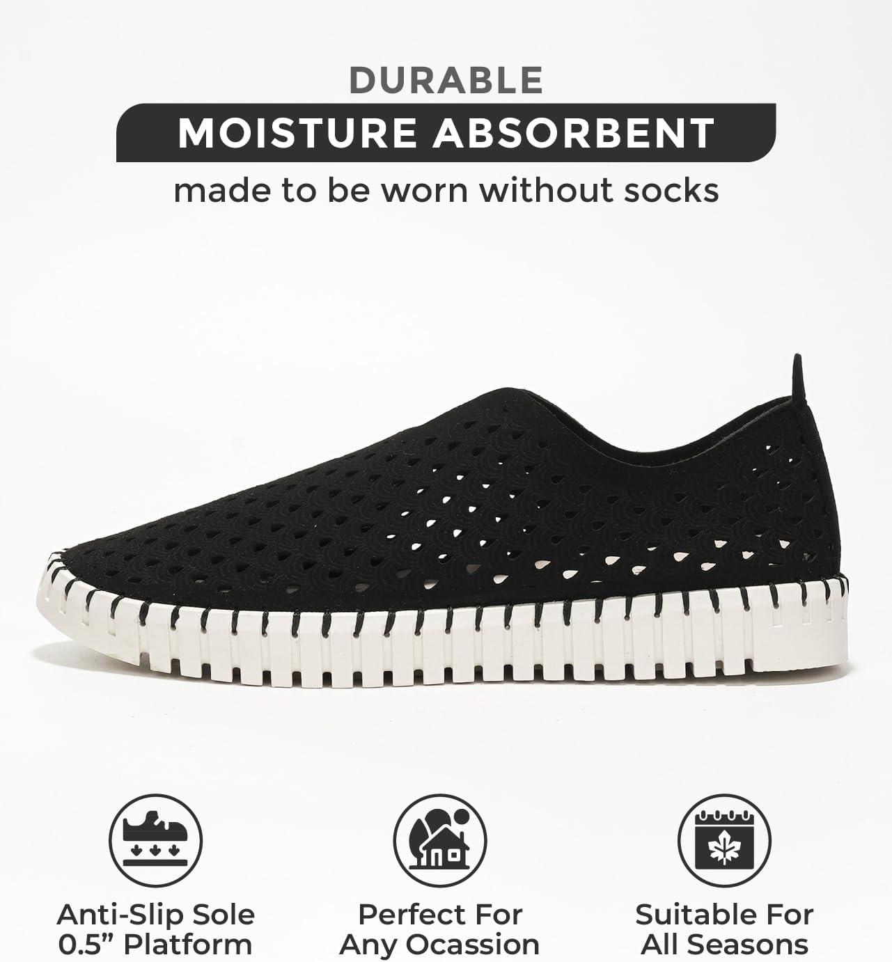 imageProject Cloud Womens Shoes  Lightweight Summer Loafers for Women with Memory Foam Insole  Stylish ampamp Comfortable Womens Loafers  Perfect Summer Shoes for Women 2025 LilyBlack