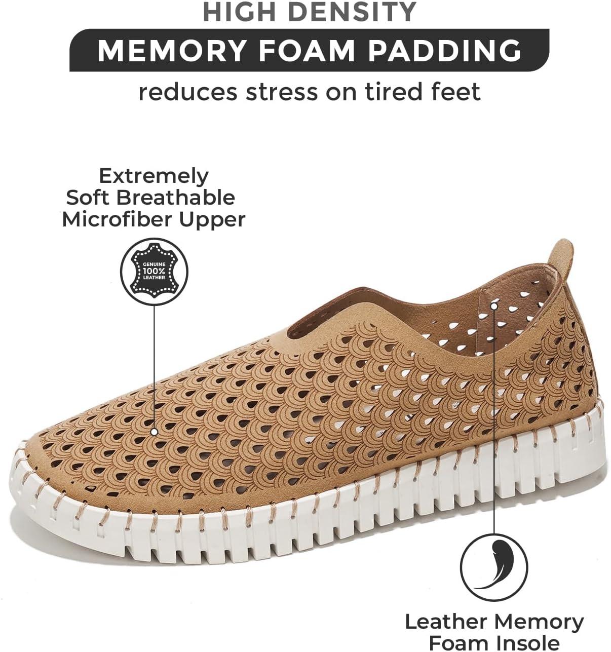 imageProject Cloud Womens Shoes  Lightweight Summer Loafers for Women with Memory Foam Insole  Stylish ampamp Comfortable Womens Loafers  Perfect Summer Shoes for Women 2025 LilyBeige
