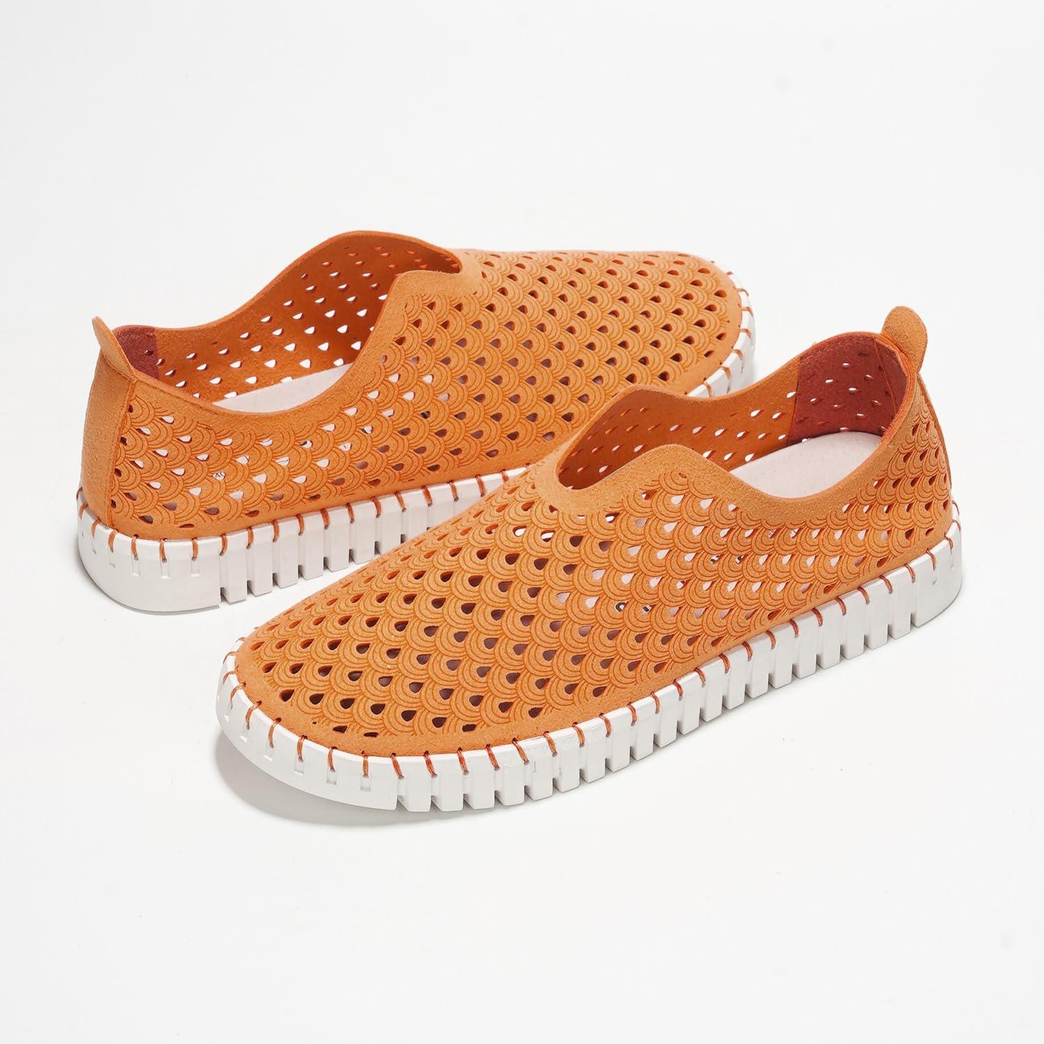 imageProject Cloud Womens Shoes  Lightweight Summer Loafers for Women with Memory Foam Insole  Stylish ampamp Comfortable Womens Loafers  Perfect Summer Shoes for Women 2025 LilyOrange