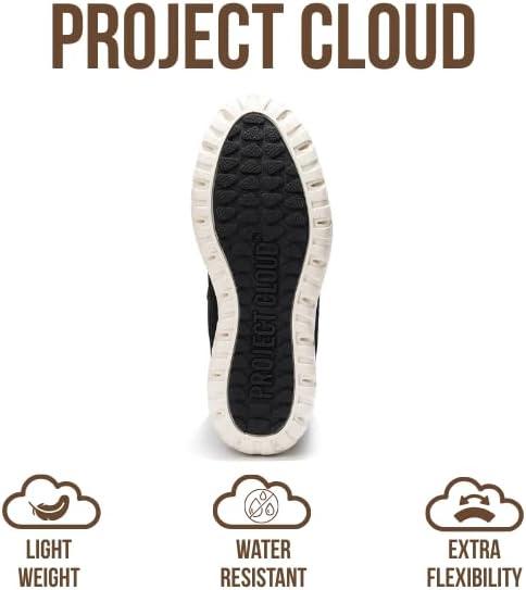 imageProject Cloud Womens Snow Boots  Genuine Suede Waterproof Memory Foam Insole and NonSlip Winter Snow Boots For Women Footwear  Outdoor Shoes LeonoraBlack