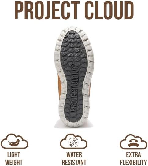 imageProject Cloud Womens Snow Boots  Genuine Suede Waterproof Memory Foam Insole and NonSlip Winter Snow Boots For Women Footwear  Outdoor Shoes LeonoraGrey