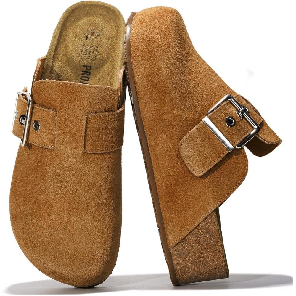 imageProject Cloud Clogs for Women Footwear  Memory Foam and NonSlip Platform Wedges Heels for Women Mules ampamp Clogs 2025  Comfortable Stylish SlipOn with Adjustable Straps RhonaChestnut