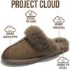 imageProject Cloud 100 Australian Sheepskin Scuff Slippers for Women  Genuine Shearling Memory Foam Slides for Women mules for women  NonSlip Womens Slippers LynseyTaupe