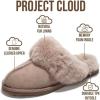 imageProject Cloud 100 Australian Sheepskin Scuff Slippers for Women  Genuine Shearling Memory Foam Slides for Women mules for women  NonSlip Womens Slippers LynseyPink