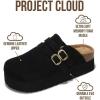 imageProject Cloud 100 Genuine Leather Clogs for Women  Wedge Womens Clogs Platform Sandals with Memory Foam Insole  Heeled Mules for Women 2025 StephiBlack