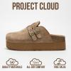 imageProject Cloud 100 Genuine Leather Clogs for Women  Wedge Womens Clogs Platform Sandals with Memory Foam Insole  Heeled Mules for Women 2025 StephiChestnut