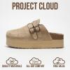 imageProject Cloud 100 Genuine Leather Clogs for Women  Wedge Womens Clogs Platform Sandals with Memory Foam Insole  Heeled Mules for Women 2025 StephiNude