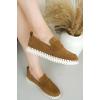 imageProject Cloud Genuine Leather Loafers for Women  Memory Foam Womens Shoes  Non Slip Spring Loafers Flexible Sole  Fashion Shoes for Women 2025 Filide TAN 8