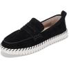 imageProject Cloud Genuine Leather Loafers for Women  Memory Foam Womens Shoes  Non Slip Spring Loafers Flexible Sole  Fashion Shoes for Women 2025 FilideBlack