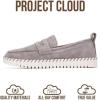 imageProject Cloud Genuine Leather Loafers for Women  Memory Foam Womens Shoes  Non Slip Spring Loafers Flexible Sole  Fashion Shoes for Women 2025 FilideGrey