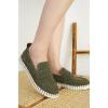 imageProject Cloud Genuine Leather Loafers for Women  Memory Foam Womens Shoes  Non Slip Spring Loafers Flexible Sole  Fashion Shoes for Women 2025 FilideOlive