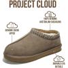imageProject Cloud Genuine Leather Mens Slippers with Australian Shearling Lining ampamp Memory Foam Insole Outdoor ampamp House Slippers for Men  NonSlip Fuzzy Mens Shoes RelaxationTaupe