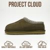 imageProject Cloud Genuine Leather Mens Slippers with Australian Shearling Lining ampamp Memory Foam Insole Outdoor ampamp House Slippers for Men  NonSlip Fuzzy Mens Shoes RelaxationOlive