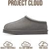 imageProject Cloud Genuine Leather Mens Slippers with Australian Shearling Lining ampamp Memory Foam Insole Outdoor ampamp House Slippers for Men  NonSlip Fuzzy Mens Shoes RelaxationGrey