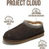 imageProject Cloud Genuine Leather Mens Slippers with Australian Shearling Lining ampamp Memory Foam Insole Outdoor ampamp House Slippers for Men  NonSlip Fuzzy Mens Shoes RelaxationChocolate