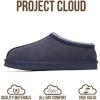 imageProject Cloud Genuine Leather Mens Slippers with Australian Shearling Lining ampamp Memory Foam Insole Outdoor ampamp House Slippers for Men  NonSlip Fuzzy Mens Shoes RelaxationNavy
