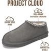 imageProject Cloud Genuine Leather Mens Slippers with Australian Shearling Lining ampamp Memory Foam Insole Outdoor ampamp House Slippers for Men  NonSlip Fuzzy Mens Shoes RelaxationGrey