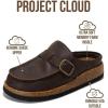 imageProject Cloud Genuine Leather MoccasinStyle Clogs for Women  Memory Foam and Water Resistant Mules Slipon  NonSlip and Durable Clogs Casual Shoes for Women Footwear CarlineBrown Distressed