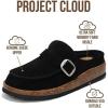 imageProject Cloud Genuine Leather MoccasinStyle Clogs for Women  Memory Foam and Water Resistant Mules Slipon  NonSlip and Durable Clogs Casual Shoes for Women Footwear CarlineBlack