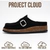 imageProject Cloud Genuine Leather MoccasinStyle Clogs for Women  Memory Foam and Water Resistant Mules Slipon  NonSlip and Durable Clogs Casual Shoes for Women Footwear CarlineBlack