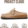 imageProject Cloud Genuine Leather MoccasinStyle Clogs for Women  Memory Foam and Water Resistant Mules Slipon  NonSlip and Durable Clogs Casual Shoes for Women Footwear CarlineSand Suede