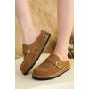imageProject Cloud Genuine Leather MoccasinStyle Clogs for Women  Memory Foam and Water Resistant Mules Slipon  NonSlip and Durable Clogs Casual Shoes for Women Footwear CarlineChestnut