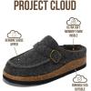 imageProject Cloud Genuine Leather MoccasinStyle Clogs for Women  Memory Foam and Water Resistant Mules Slipon  NonSlip and Durable Clogs Casual Shoes for Women Footwear CarlineDark Grey Flannel